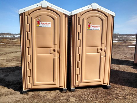 Clean portable toilets